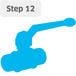 Step 12: Ensure ball valves are correctly configured