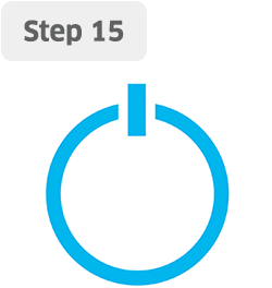 Step 15: Switch on power supply