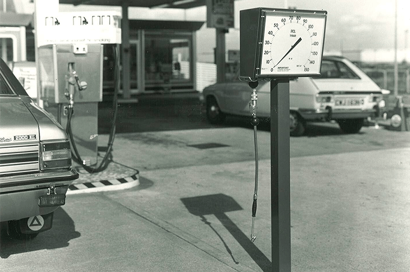 PCL's Tyrair photographed on a garage forecourt in 1970